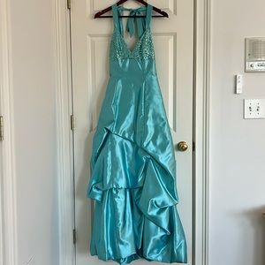 Satin Sequin Ball Gown